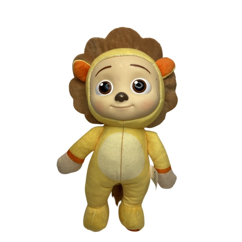 Cocomelon‎ JJ Lion Costume Plush Doll Yellow Brown Vinyl Face Jazwares